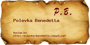 Polevka Benedetta névjegykártya